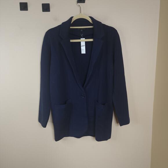 J. Crew Cecile relaxed sweater-blazer in Navy Size XS - Picture 1 of 10